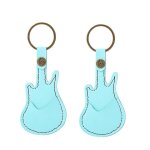 Etui a mdiators en cuir avec porte - cls guitare plectres sac pour guitare mdiator sac cadeau bleu ...