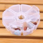Etui de pche rond transparent pour plectres de guitare, organisateur de rangement bote a mdicaments ...