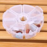 Etui de pche rond transparent pour plectres de guitare, organisateur de rangement bote a mdicaments ...