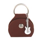 Etui porte - crochets guitare g92f, avec porte - cls petit pendentif, plectre guitare en cuir pu pour ...