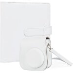 Etui de protection avec 256 poches pour appareil photo instantan� fujifilm instax mini 12, blanc. , boucle ...