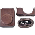 Etui de protection en cuir synthtique compatible avec appareil photo numrique ricoh gr iii / gr3 / ...