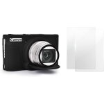 Etui sx740 [avec 2 films tremps lcd], etui de protection en silicone compatible avec canon powershot ...