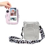 Etui transparent pour fuji mini 12, �tui pour appareil photo instantan� avec poche arri�re pour photos ...