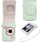 Etui de transport en cuir compatible avec fuji mini liplay - pour appareil photo et accessoires - vert ...
