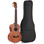 Etui pour ukulélé, housse de transport noire compatible avec ukulélé 21, 23 et 26 pouces, housse rembourrée ... Etui pour ukulélé, housse de transport noire compatible avec ukulélé 21, 23 et 26 pouces, housse rembourrée ...