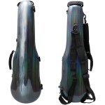 Etui pour violon 4 / 4 a coque rigide en fibre de carbone lger avec sangles arrire, sac de rangement ...