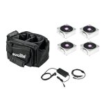 Eurolite set 4x akku ip flat light 1 chrome + soft - bag + charger