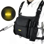 Evago avec harnais radio sac de montage de poitrine etui de sac porte - pochette poche avant avec lumire ...