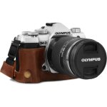 Ever ready demi - tui en cuir vritable pour appareil photo olympus om - d e - m5 mark iii