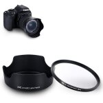 Ew63c pare - soleil baonnette avec filtre uv pour canon rf - s 14 - 30mm f4 - 6. 3 sur camra eos r50 ...