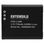Extensilo 1x batterie remplacement pour olympus li - 50b pour appareil photo (770mah, 3, 7v, li - ion) ...