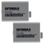 Extensilo 2x batteries compatible avec canon eos 450d, 500d, 1000d, digital rebel xsi, kiss f appareil ...