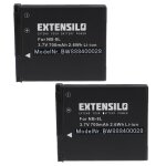 Extensilo 2x batteries compatible avec canon powershot a2200, a3000 is, a3000is, a3100is appareil photo, ...