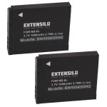 Extensilo 2x batteries compatible avec canon powershot d10, s90, sd770is, s95, s120, d20 appareil photo, ...