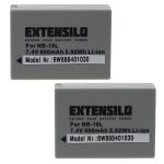 Extensilo 2x batteries compatible avec canon powershot g1 x, sx40 hs appareil photo, reflex numrique ...