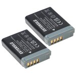 Extensilo 2x batteries compatible avec canon powershot g5 x, g1 x mark iii, g5x mark ii appareil photo, ...