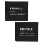 Extensilo 2x batteries compatible avec canon powershot sx410 is, a4050, sx400 is, a4000 is appareil photo, ...