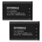Extensilo 2x batteries compatible avec casio exilim ex - z2000pk, ex - z2000rd, ex - z2000sr appareil ...