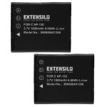Extensilo 2x batterie compatible avec casio exilim ex - zr700bn, ex - zr700bk, ex - zr700we, ex - zr700pkc, ...