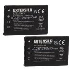 Extensilo 2x batterie remplacement pour casio np - 20 pour appareil photo (700mah, 3, 7v, li - ion)
