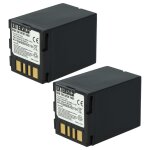 Extensilo 2x batterie compatible avec jvc gr - d645e, gr - d450eg, gr - d450e, gr - d450, gr - d645eg, ...