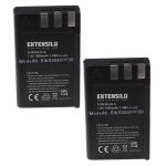 Extensilo 2x batteries compatible avec nikon d40x dslr, d40 slr, d3000, d60 dslr, d5000 appareil photo ...