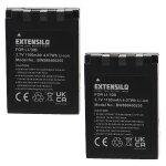 Extensilo 2x batterie compatible avec olympus camedia c - 770 ultra zoom, d - 590 zoom, x - 1, x - 2 ...