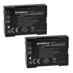 Extensilo 2x batteries compatible avec olympus e - 1, e - 3, e - 30, e - 300, e - 330, e - 500, e - 510 ...