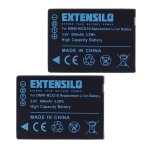 Extensilo 2x batteries compatible avec panasonic lumix dmc - 3d1, dmc - tz10, dmc - tz18, dmc - tz20 ...