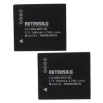 Extensilo 2x batteries compatible avec panasonic lumix dmc - fs4eg, dmc - fs4ep, dmc - fs4gc appareil ...