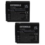 Extensilo 2x batterie compatible avec panasonic lumix dmc - lx3, dmc - lx2 appareil photo (1250mah, 3, ...