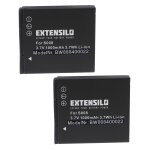 Extensilo 2x batteries compatible avec panasonic lumix dmc - fx30, dmc - fs3, dmc - fs5, dmc - fs20 appareil ...