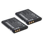 Extensilo 2x batteries compatible avec pentax optio i90, h90, p70, p80, nb1000, rs1000, w90 appareil ...
