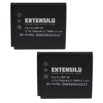 Extensilo 2x batterie remplacement pour pentax d - li68, d - li122 pour appareil photo (750mah, 3, 7v, ...