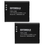 Extensilo 2x batterie compatible avec pentax optio wg - 4 appareil photo (770mah, 3, 7v, li - ion)