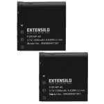 Extensilo 2x batterie compatible avec yashica city 200, 100 appareil photo (1250mah, 3, 7v, li - ion) ...