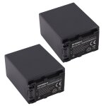 Extensilo 2x batteries remplacement pour sony np - fv60, np - fv70, np - fv90 pour appareil photo, reflex ...