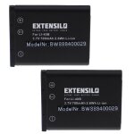 Extensilo 2x batteries compatible avec rollei flexline 100 in touch, 140, 200, 202, 250 appareil photo, ...
