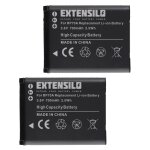 Extensilo 2x batteries compatible avec samsung l20, es78, es80, es90, es91, mv800, n9v appareil photo, ...