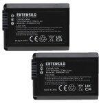 Extensilo 2x batterie compatible avec sony alpha 6000, 6300, 5000, 3000, 5100, 6400, 6100 appareil photo, ...