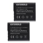 Extensilo 2x batteries compatible avec sony cyber - shot dsc - h70l, dsc - h70r, dsc - h70s, dsc - h9 ...