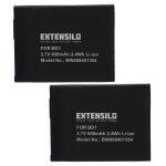Extensilo 2x batteries compatible avec sony cybershot dsc - t2, dsc - t200, dsc - t300, dsc - t500 appareil ...