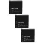 Extensilo 3x batterie compatible avec bell & howell dnv900hd appareil photo (1250mah, 3, 7v, li - ion) ...