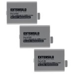 Extensilo 3x batteries compatible avec canon eos 450d, 500d, 1000d, digital rebel xsi, kiss f appareil ...