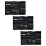 Extensilo 3x batteries compatible avec canon eos 50d, 300d, 1d, 5d, 10d, 20d, 30d, 40d appareil photo, ...