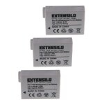 Extensilo 3x batteries compatible avec canon eos rebel t5i appareil photo, reflex numrique (1140mah, ...