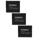 Extensilo 3x batteries compatible avec canon ixus 240 hs, 275 hs, 170, 265, 245 hs, 320 hs appareil photo, ...
