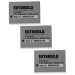 Extensilo 3x batteries compatible avec canon powershot g10, g11, g12, g10 is appareil photo, reflex numrique ...