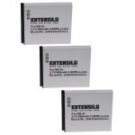Extensilo 3x batteries compatible avec canon powershot sd600, sd630, tx1 appareil photo, reflex numrique ...